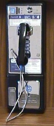(a pay phone)