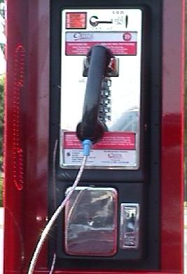 (a pay phone)