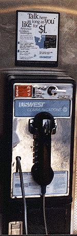 (a pay phone)